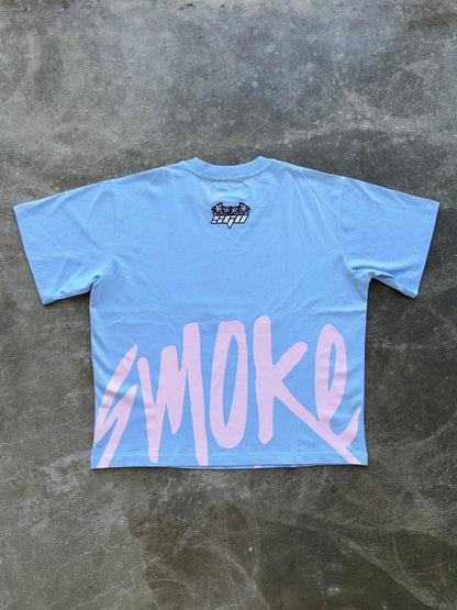 Blue "SMOKE GAS ONLY" Tee Shirt