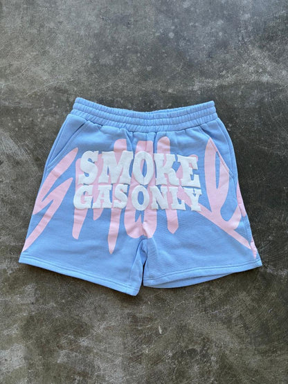 Blue "SMOKE GAS ONLY" Shorts