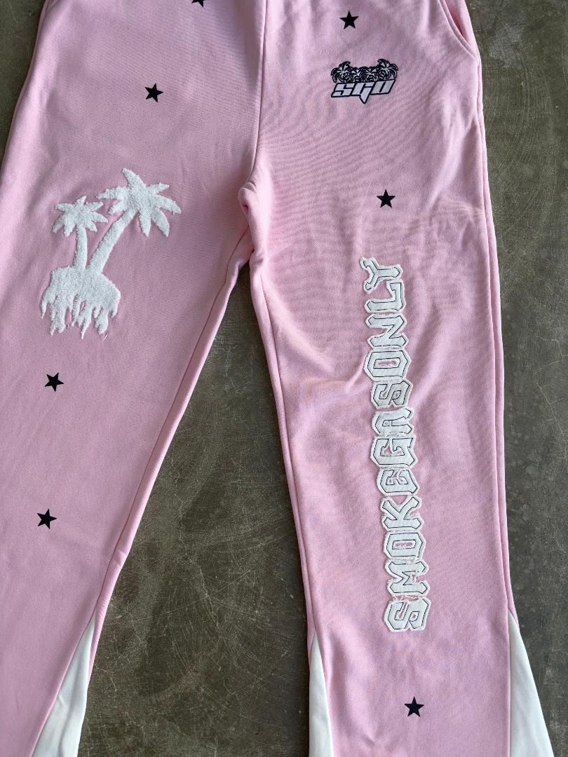 Pink Flare Sweatpants